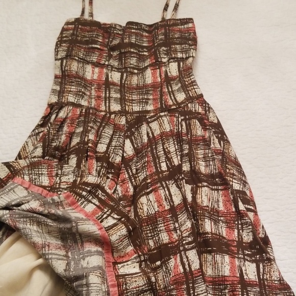 Anthropologie Elevenses spaghetti strap plaid dres - Picture 5 of 6